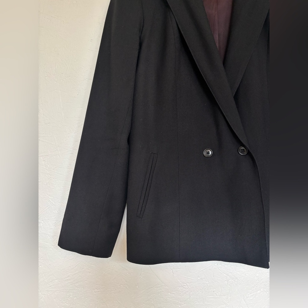 Vintage Classic 100% Wool Black Blazer Jacket - Picture 7 of 13